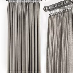 Curtains beige 3D model