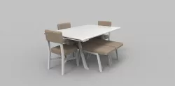 Dining Table- set 3D model
