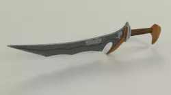 Dwarven Dagger Low-poly  3D model