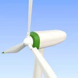 Eco Wind turbine Low-poly  3D model