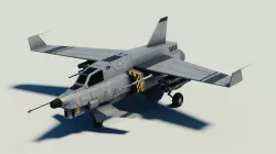 Fictional Light Attack Aircraft Piranha Low-poly  3D model