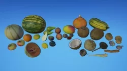 Fruits and Vegetables Low-poly  3D model