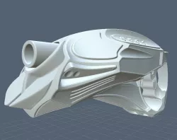 Futuristic Handgun High Poly 3D model