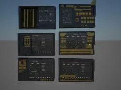 Futuristic Panels Low-poly  3D model