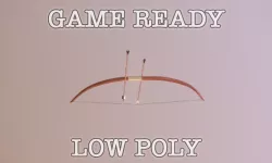 Game Ready Bow And Arrows Low-poly  3D model
