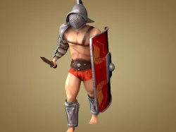 Gladiator Murmillo Low-poly  3D model