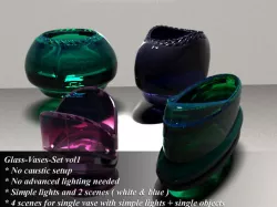 Glass Vases Set Vol1  FULL PACKAGE  3D model