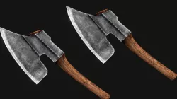 Goosewing Hewing Axe Low-poly  3D model