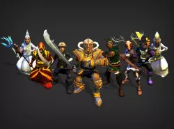 Hero Fantasy Models Low-poly  3D model