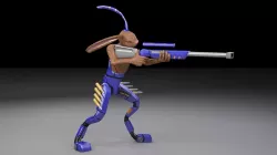 Hunting wolves Low-poly  3D model