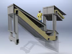 Industrial roof section
