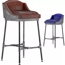 IRON SCAFFOLD BAR STOOL 6 colors 3D model
