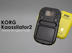 KORG Kaossilator 2 - Rigged Low-poly  3D model