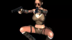 Lara Croft in action 3D model