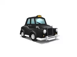 London black taxi cab Low-poly  3D model