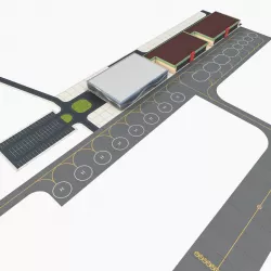 Modern Regional Airport Low-poly  3D model