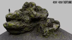 mossy rock 3D model