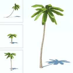 Palms low-poly Low-poly  3D model