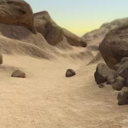 PBR Desert Landscape Low-poly  3D model