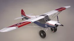 Piper Super Cub Bushplane Civil Air Patrol Low-poly  3D model