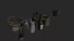 Pirate Props Low-poly  3D model