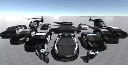 Police Pack Low-poly  3D model