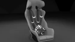 Racing seat - v1  Low-poly  3D model