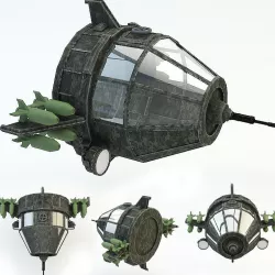 robot air Low-poly  3D model