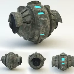 robot dron Low-poly  3D model