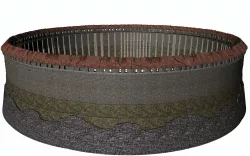 Round Wall Low-poly  3D model