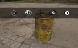 Rusty Barrel Biohazard Style Low-poly  3D model