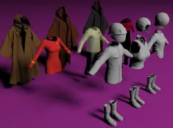 Science fiction outfits 3D model