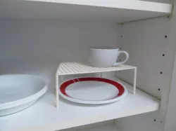 Simple Shelf for medium sized Corelle Ware (8.5" dia plates, bowls, etc)