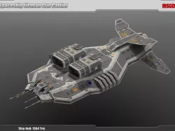 Spaceship Litzmann Gun Carrier Low-poly  3D model