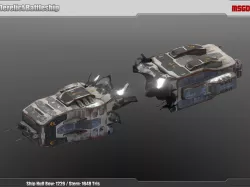 Spaceship Shipwrecks Low-poly  3D model