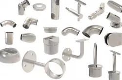 stainless handrail systems components 3D model