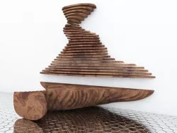 Table with wall panel 3D model