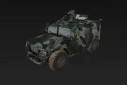 Tiger Gaz-2975 Low-poly  3D model