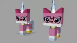 Unikitty Lego Movie Low-poly  3D model