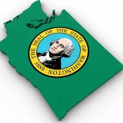 Washington Political Map 3D model
