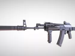 Weapon Attachments and AK12 Low-poly  3D model