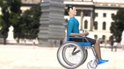 Wheelchair with shock absorber