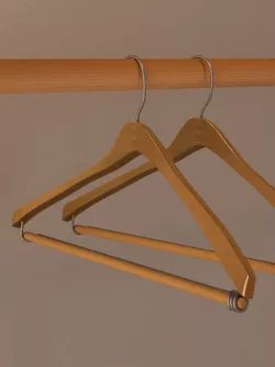 Wooden Coat Hanger 3D model