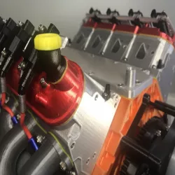 8/15.Accessories extension (Oil Filler, Sensors, Connectors, ...) for the LS3 Chevy Engine