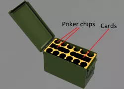 Ammo can poker insert