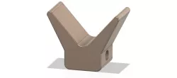 Bow stop yacht roller boat trailer 2 Inch for 3d print cnc