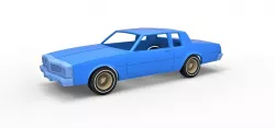 Diecast shell and wheels Oldsmobile Delta 88 1984 Scale 1 to 25