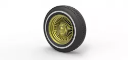 Diecast wire wheel from lowrider Scale 1 to 10