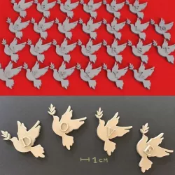 DOVE EASTER 3d letters STL file