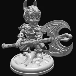 Dragon Knight with Axe 28mm